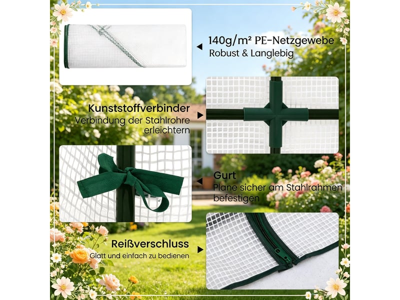  Serre à tomates durable avec porte zippée, serre de jardin, protection des plantes  - Conforama D