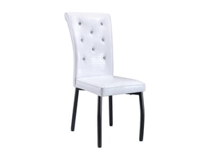 Lot de 2 chaises de salle à manger 42x61,5x101 cm pvc blanc et noir