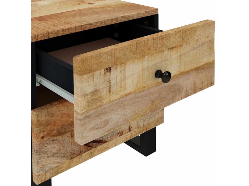  Lot de 2 tables de chevet - cabinet de chevet - table de nuit 40x33x46 cm bois de manguier solide  - Conforama E