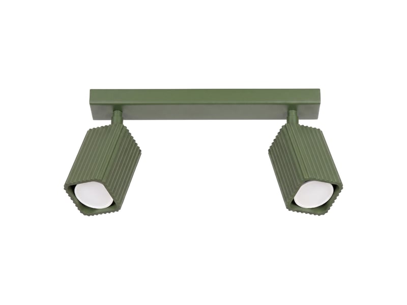  Plafonnier rayo 2 vert olive aluminium moderne 16.5x30x6cm SL.3178 - Conforama A