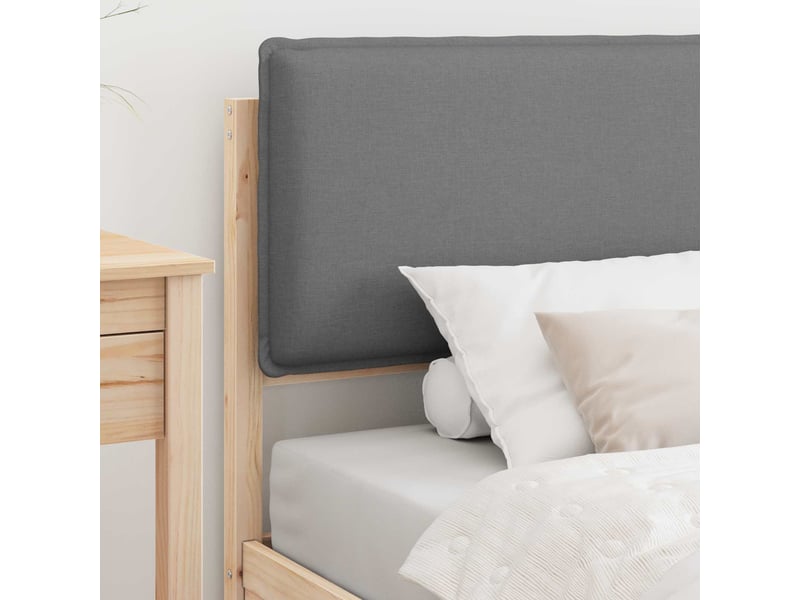 Lit simple- lit adulte -  cadre de lit avec tête de lit rembourrée gris clair 90 x 200 cm  - Conforama B