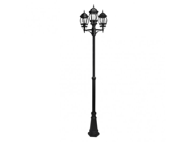 Lampadaire extérieur fabrilamp caelum 3 x e27 noir ip44 153-228 x 55 x 55 cm 149543009 - Conforama A