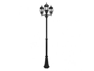 Lampadaire extérieur fabrilamp caelum 3 x e27 noir ip44 153-228 x 55 x 55 cm