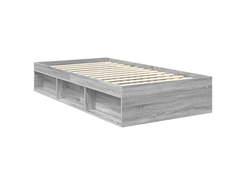  Lit simple- lit adulte -  cadre de lit gris sonoma 100 x 200 cm pin massif  - Conforama D