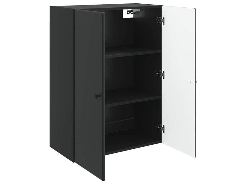  Armoire murale salon, meuble de rangement 66 x 34,5 x 90 cm bois d'ingénierie noir shl1028  - Conforama C