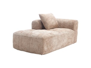 Canapé méridienne corda, kaki, sans montage, coussin moelleux, poches latérales, design élégant