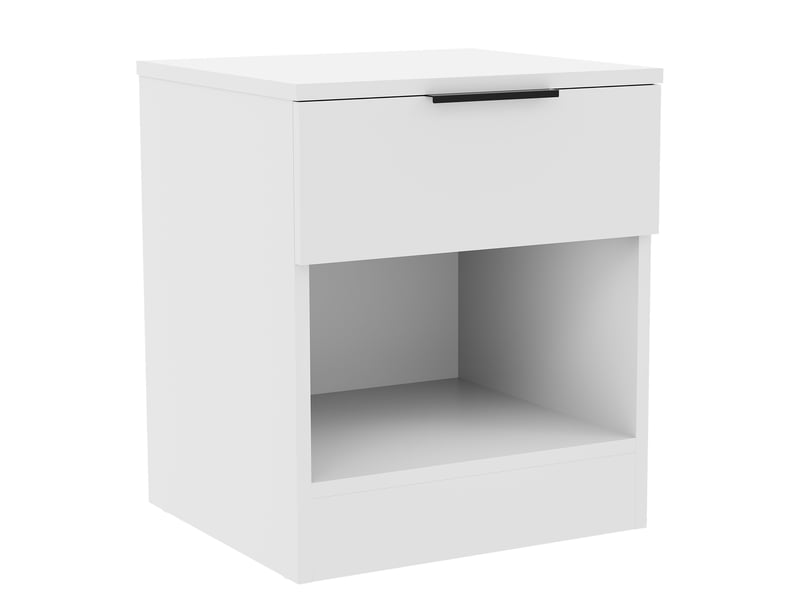 Table de chevet trega 1 tiroir, commode de nuit, chambre, rangement, 41x39x28cm, blanc 3332081 - Conforama A
