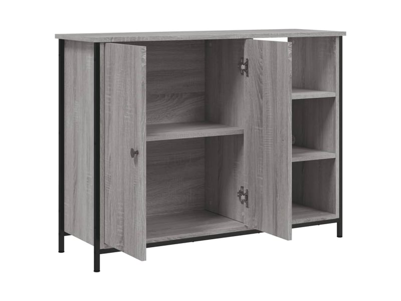  Buffet - bahut - meuble de rangement sonoma gris 100x33x75 cm bois d'ingénierie  - Conforama E