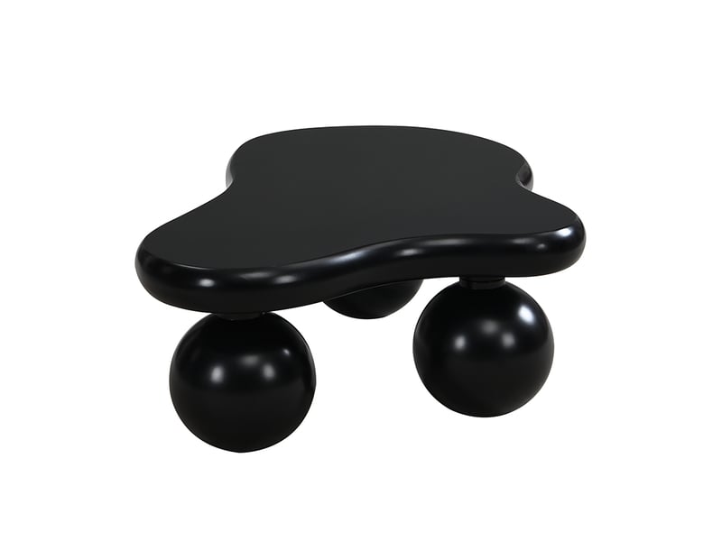 Table basse nuage led 16 couleurs, design moderne noir, forme ronde originale, idéale salon et chambre enfant - Conforama E