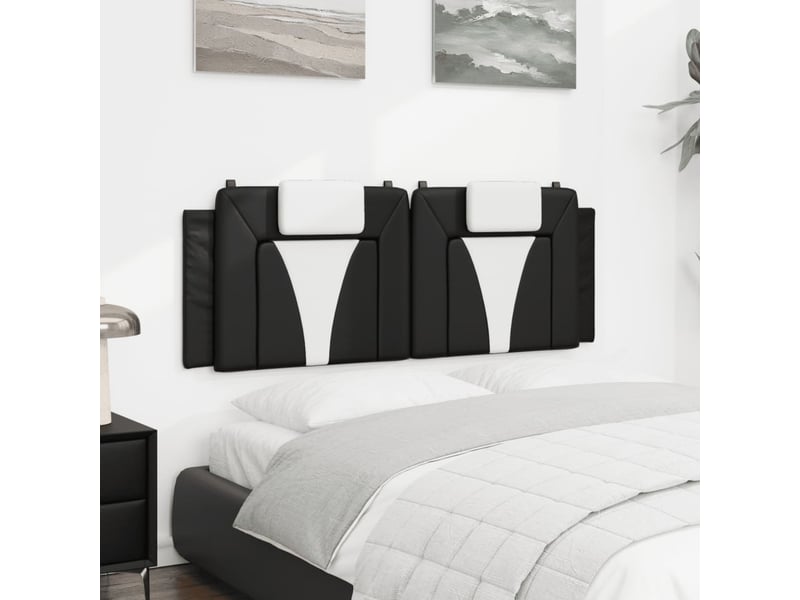  Coussin de tête de lit viana noir et blanc 153 cm similicuir cf55974  - Conforama D
