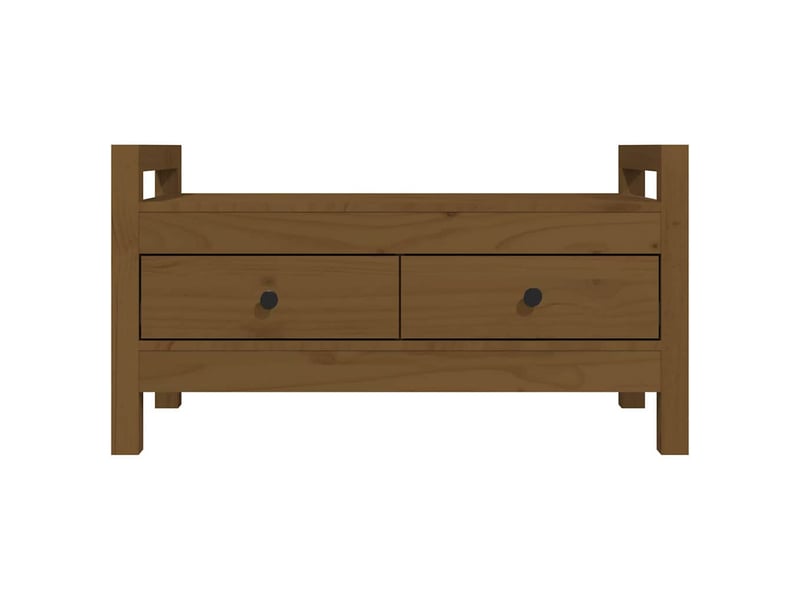  Banc d'entrée, banc interieur marron miel 80x40x43 cm bois de pin massif  - Conforama D