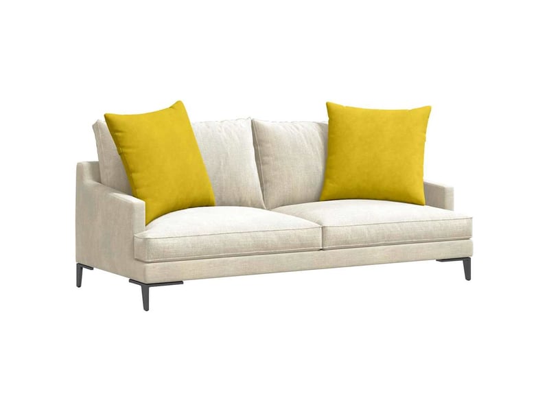 Lot de 2 coussins de canapé, coussins décoratifs jaune 80 x 80 cm cf59110 - Conforama C