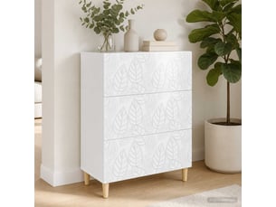 Armoire de rangement bureau, armoire à tiroirs blanc brillant 66 x 34,5 x 90 cm shl1338