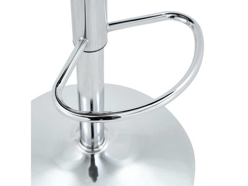  Lot de 2 tabourets de bar 49,7x45x110 cm réglables en hauteur et pivotants 360°, chaise bar, polyuréthane (pu), blanc  - Conforama E