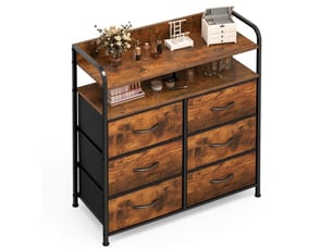 Chiffonnier 6 tiroir(s)    <strong>GENERIC HOME</strong> <strong></strong> coloris marron largeur 83 cm hauteur 97 cm