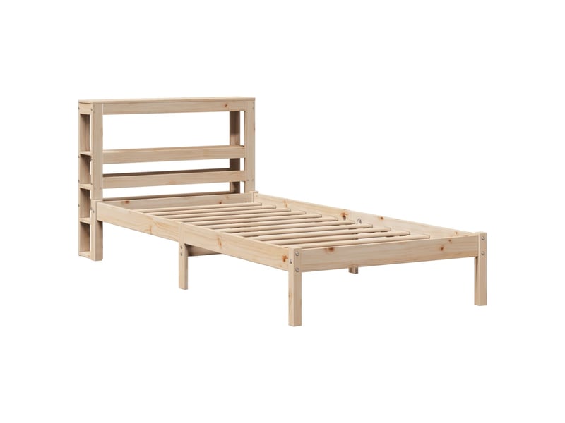  Lit simple- lit adulte -  cadre de lit sans matelas 90x190 cm bois de pin massif  - Conforama B