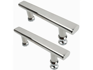 2 poignées en acier inoxydable pour porte de douche de 145 mm pour salle de bain et cuisine.