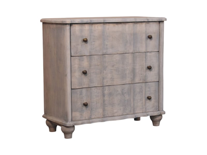  Artisan furniture commode lume en bois massif à panneaux effet blanchi  - Conforama B