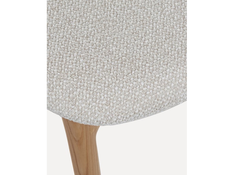  Chaise de salle à manger 51,5 x 53 x 80,5 cm – naturel et blanc cassé – lot de 2 avec assise rembourrée  - Conforama E