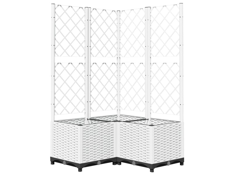  Jardinière - cache-pot de jardin blanc 80 x 80 x 136 cm  - Conforama A