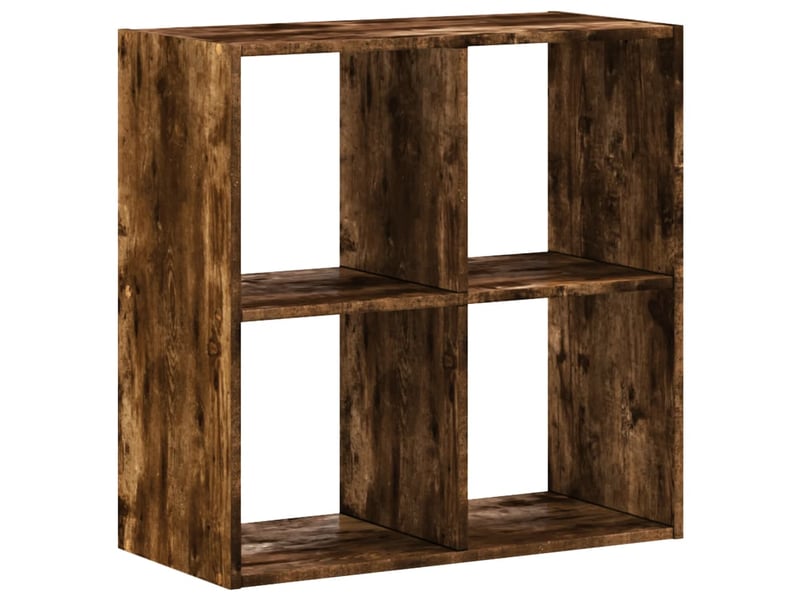  Bibliothèque, étagère de rangement chêne fumé 68,5x32x68,5 cm bois d'ingénierie  - Conforama E