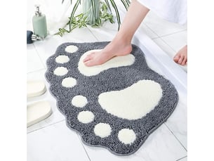 Bathroom rugs mats water absorbent non-slip mat used in bathroom, shower, room, etc.soft microfiber bath mat (grey, 40*60cm)