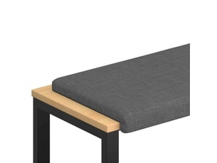 Coussin de banc, coussin d'assise, coussin de canapé tissu gris foncé profondeur 35 cm cf53801