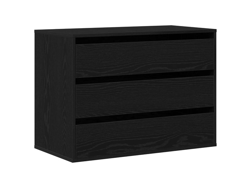  Armoire à tiroirs, commode 3-tiroir noir 80x41x58 cm  - Conforama A