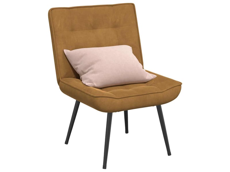  Chaise de relaxation, chaise de salon marron 64x74x84 cm velours cf28267  - Conforama C
