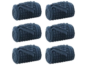 Couverture jetée de canapé 6 pcs bleu marine 200x150 cm 4.5 kg toison
