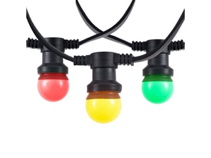 Guirlande lumineuse noire connectable 10m avec prise incl. E27 20 lumières ip64 - lubber