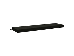 Coussin de banc, coussin d'assise, coussin de canapé soest 100 % polyester noir 150 x 40 x 8 cm cf53424