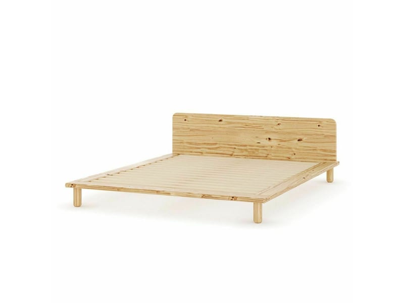  Pack lit 2 places avec tête de lit et matelas 140x200 cm paolo  bois naturel Paolo - Conforama B