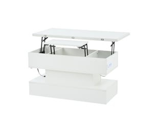 Table basse rectangulaire coloris blanc <strong></strong> <strong></strong> - 50 cmx100 cm