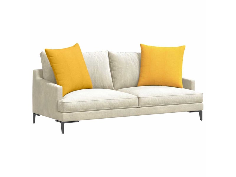 Lot de 2 coussins de canapé, coussins décoratifs jaune clair 80 x 80 cm cf59121 - Conforama C