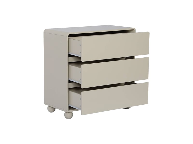  Commode enfant décor bois laqué 3 tiroirs beige - noushka  - Conforama E
