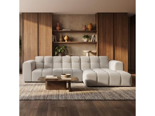 Selsey boloon - canapé d'angle - 300 cm - velours gris