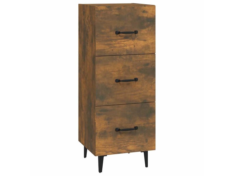  Buffet - bahut - meuble de rangement chêne fumé 34,5x34x90 cm bois d'ingénierie  - Conforama A