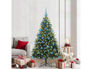 Sapin de noël, arbre de noël artificiel en silicone flexible 300 leds vert shl8222