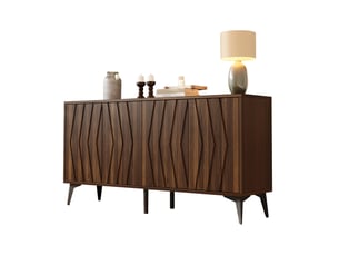 Buffet 4 porte(s) 0 tiroir(s) <strong>OKWISH</strong> <strong></strong> - 140 cm coloris marron