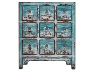 Commode en bois bleu 62x40x74 cm h