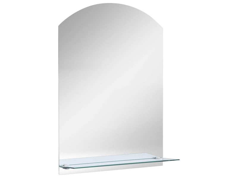  Miroir mural avec étagère 20x40 cm verre trempé cf62809  - Conforama A