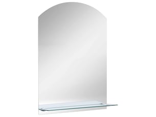 Miroir rectangulaire à fixer coloris argenté <strong></strong> <strong></strong> - 20 cm x 40 cm