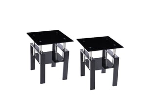 Table basse  coloris noir <strong>VIVRYN</strong> <strong></strong>