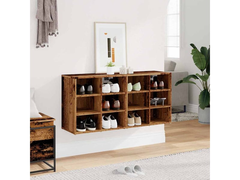  Armoires à chaussures 2 pcs, meuble à chaussures vieux bois 52x30x50 cm  - Conforama C