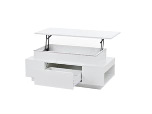 Table basse rectangulaire coloris blanc <strong>BEAUNIV</strong> <strong></strong> - 45 cmx96 cm