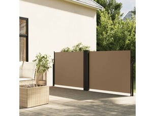 Auvent latéral rétractable, store latéral paravent taupe 120x1000 cm