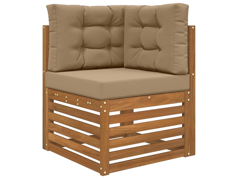  Coussin de canapé d'extérieur, coussin de chaise polyester taupe 60 x 60 cm cf54163  - Conforama C