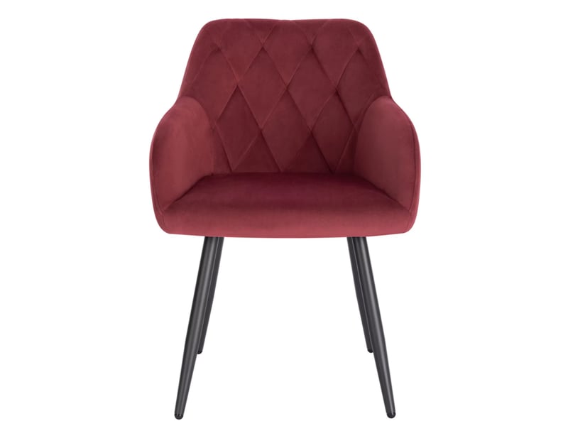  Chaise de salle à manger avec accoudoirs 44,5x46,5x79 cm métal rouge  - Conforama A