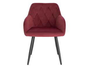 Chaise de salle à manger avec accoudoirs 44,5x46,5x79 cm métal rouge